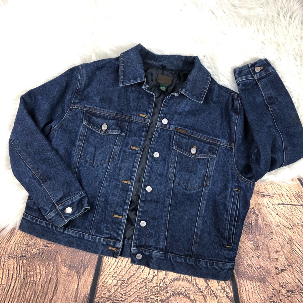 Ralph Lauren Dark Wash Denim Trucker Jacket 1X